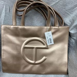 Telfar copper medium shopper